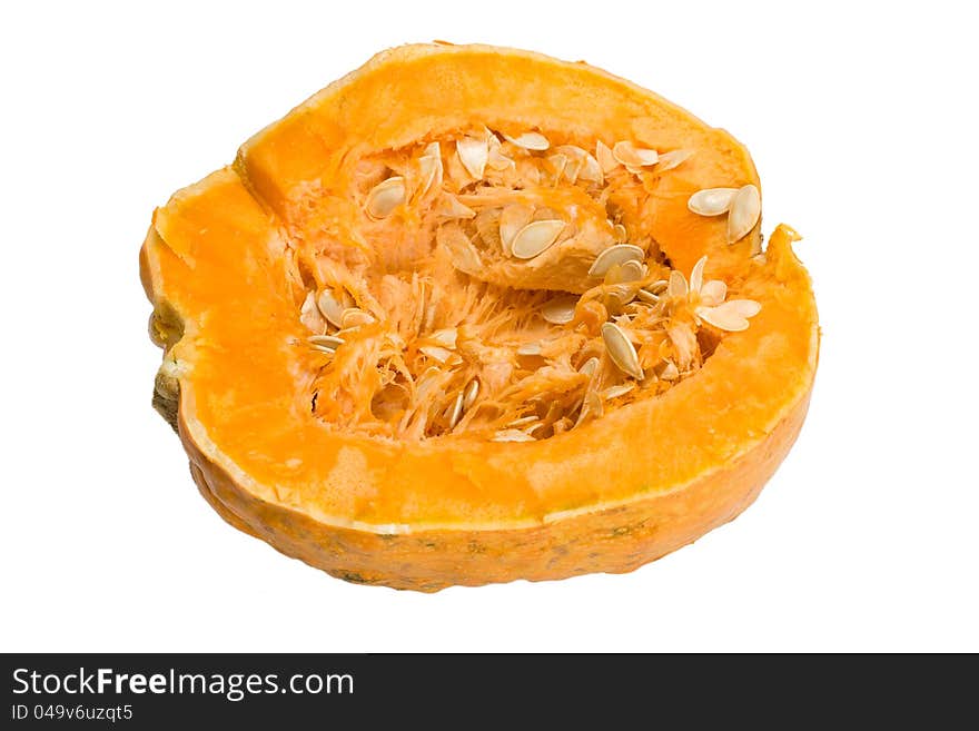 Pumpkin ripe isolated on white background