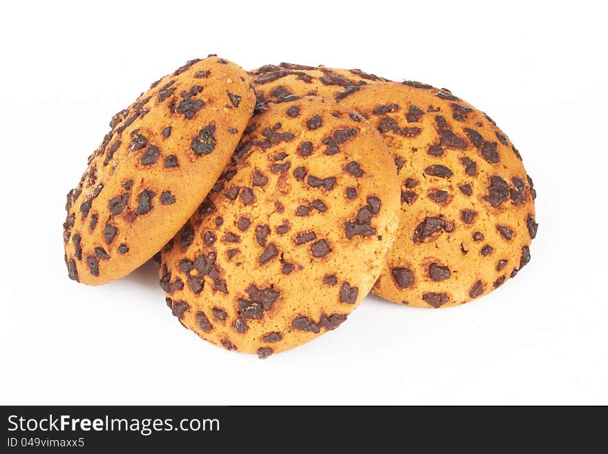 Chocolate homemade pastry on white background. Chocolate homemade pastry on white background