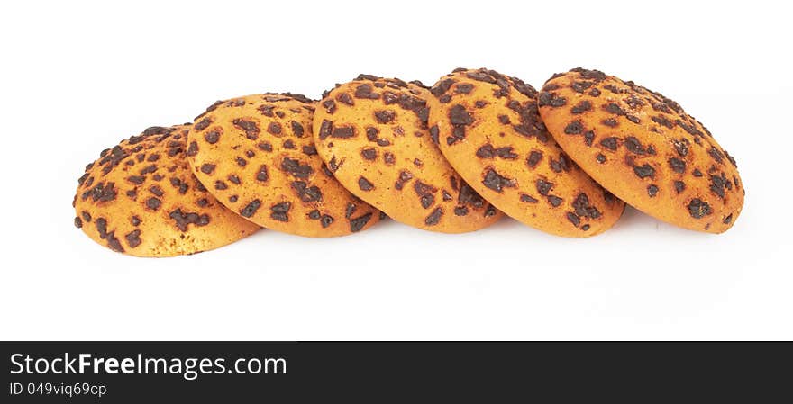 Chocolate homemade pastry on white background. Chocolate homemade pastry on white background