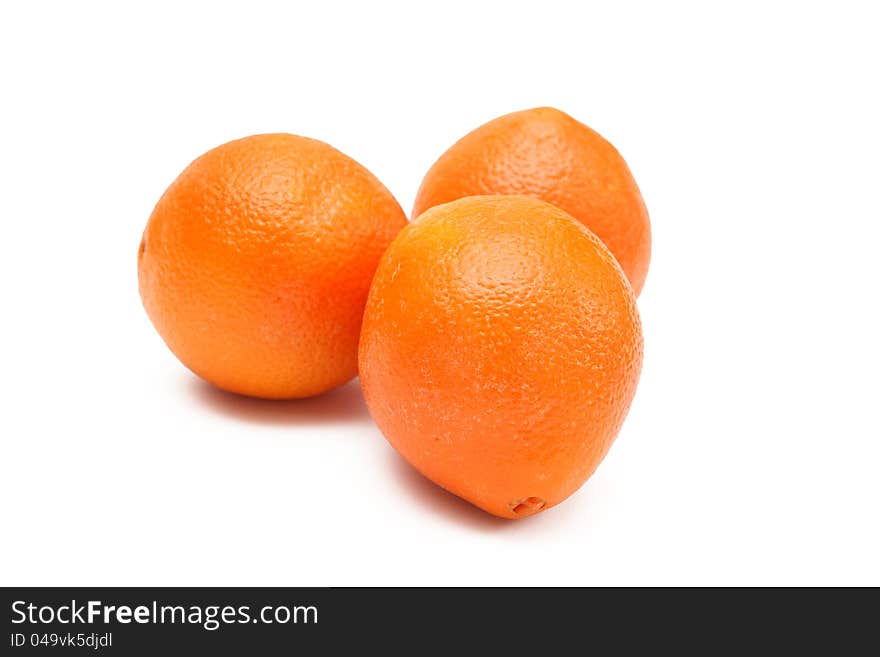 Three fresh oranges