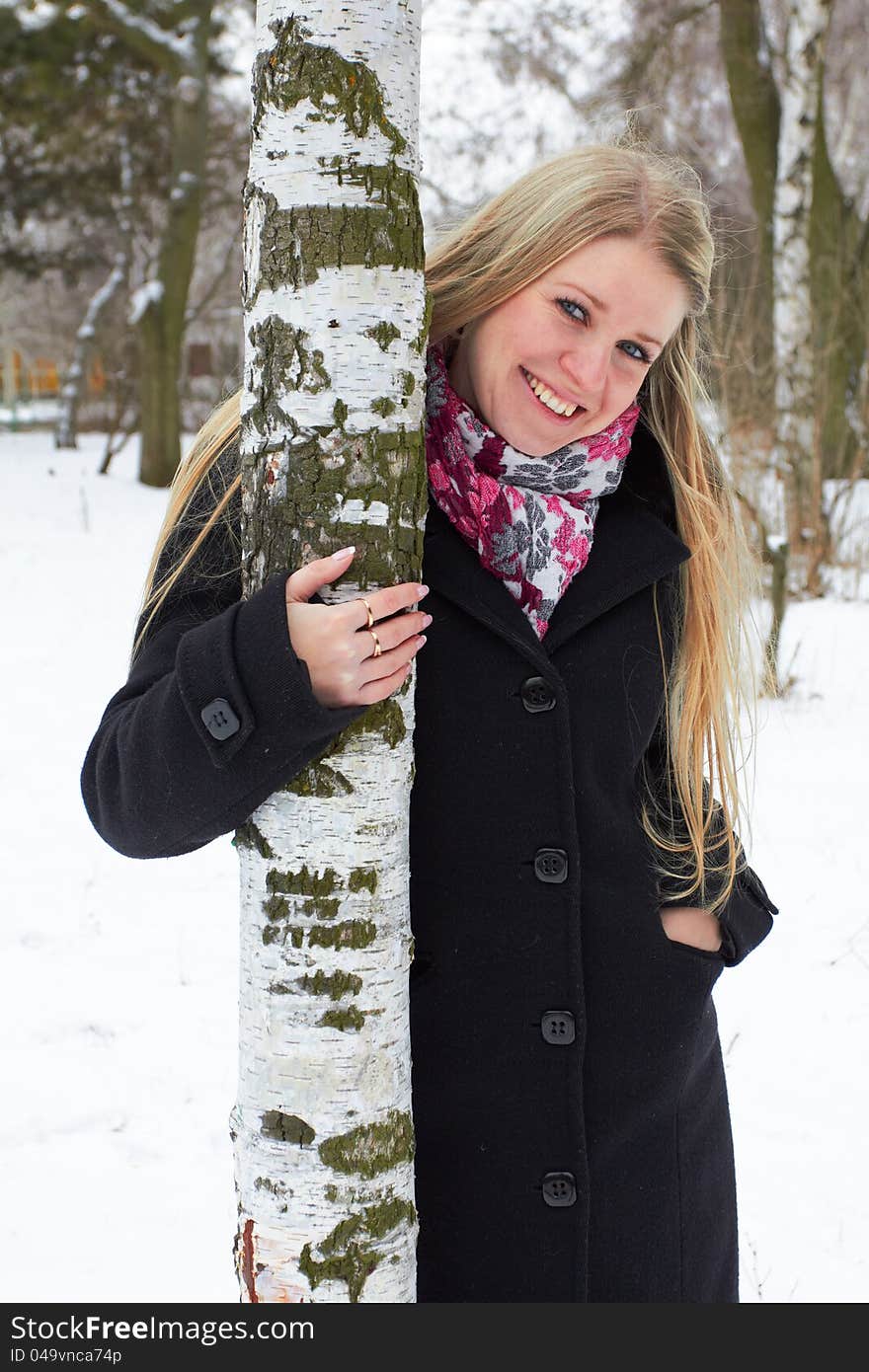 Woman in forest