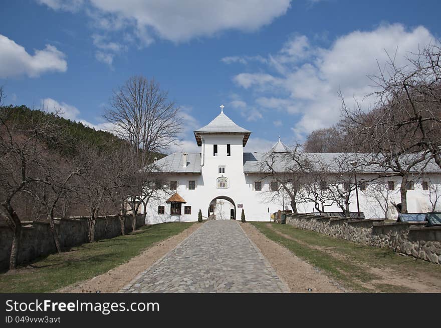 Entrance in an orthodox monastery