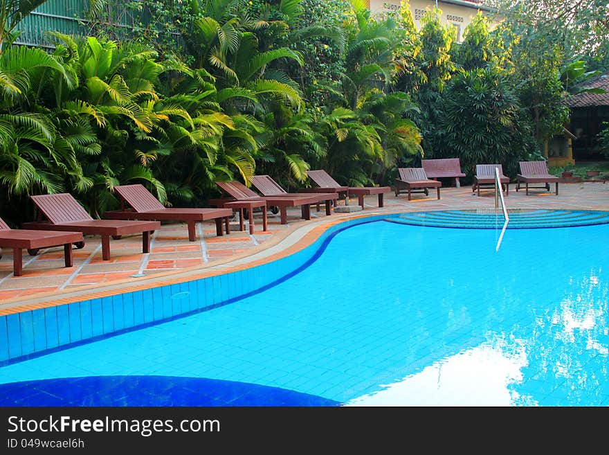 Swimming pool of the luxury resort