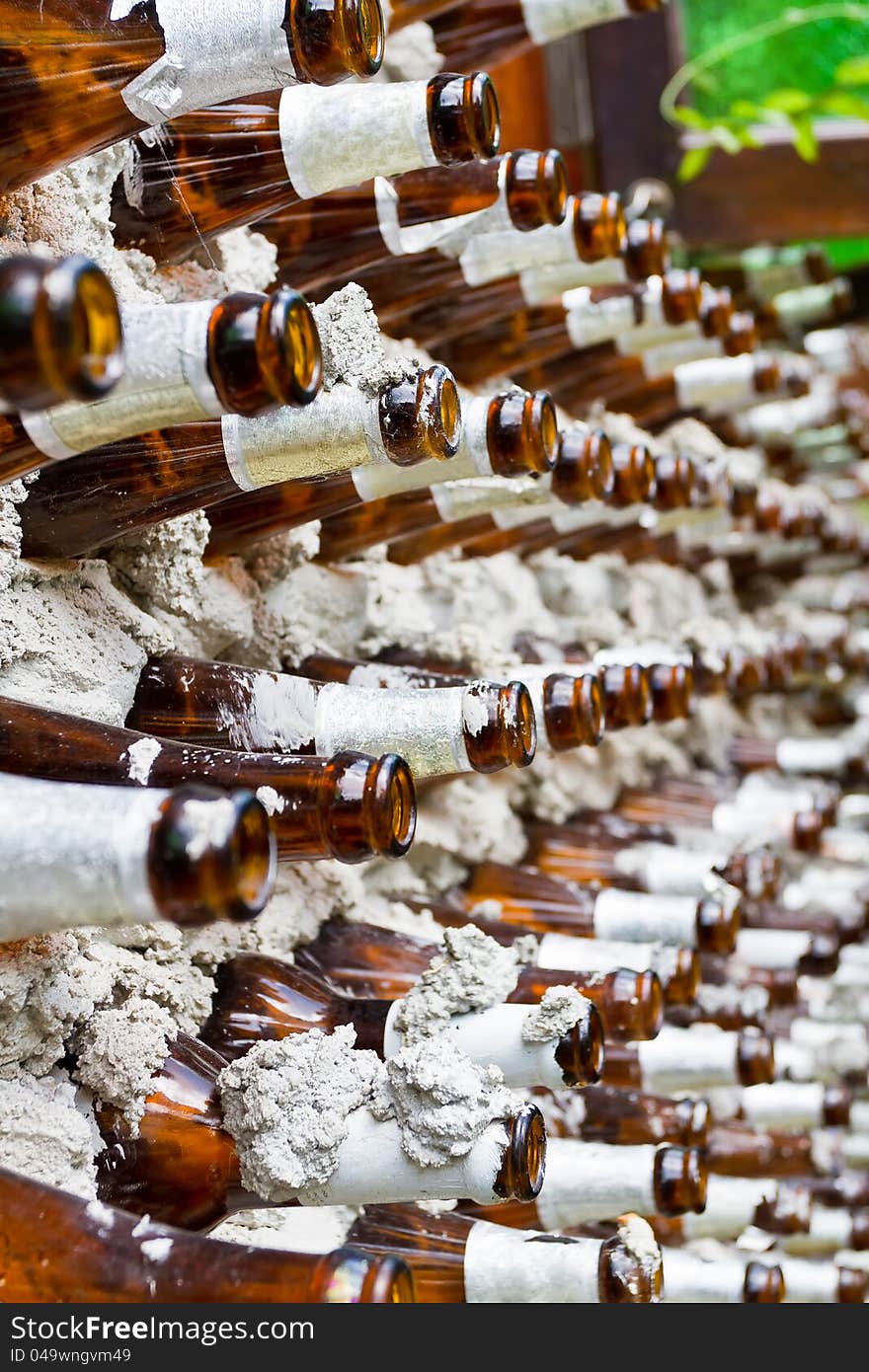 House made from recycled old bottles