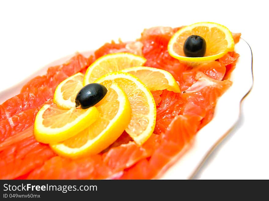 Fresh Smoked Salmon Close-up