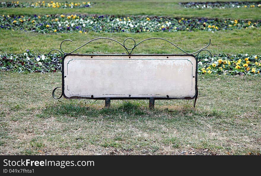 Information table in a park