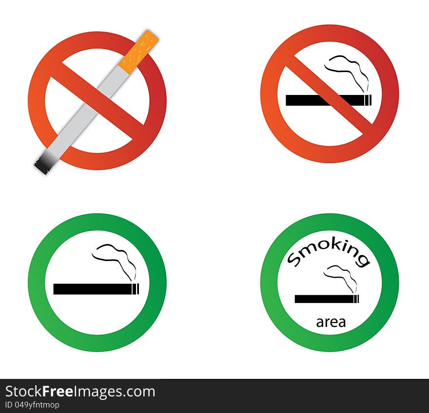 No smoking logo isolated in white