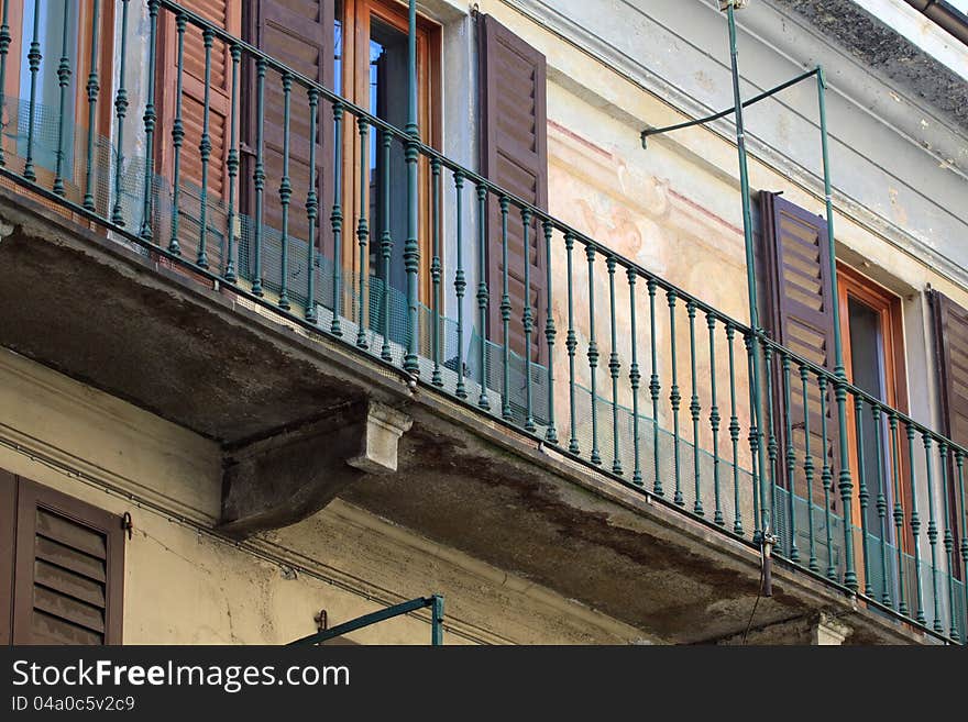 Old house with balconies in Menaggio (Como)