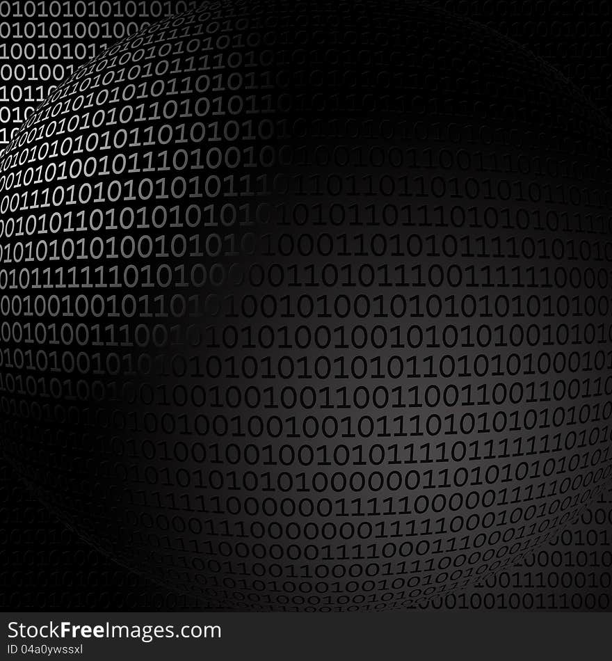 Abstract composition of binary digit zero and one. Abstract composition of binary digit zero and one