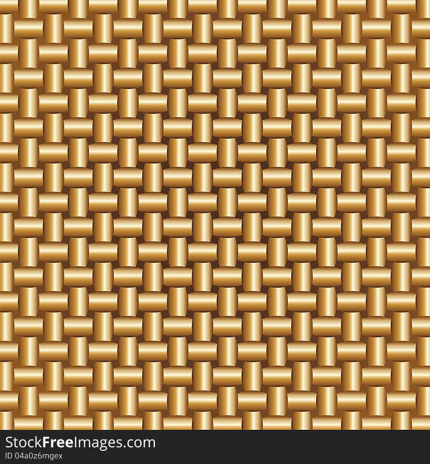 Abstract Braided Golden Colors Pattern, vector illustration. Abstract Braided Golden Colors Pattern, vector illustration.