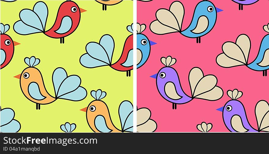 Set of abstract seamless patterns