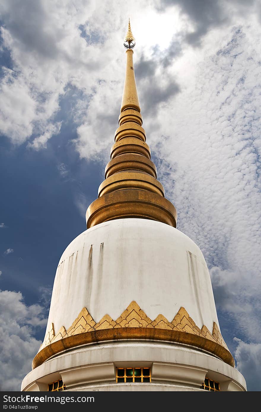 The pagoda in belief asian on clear sky