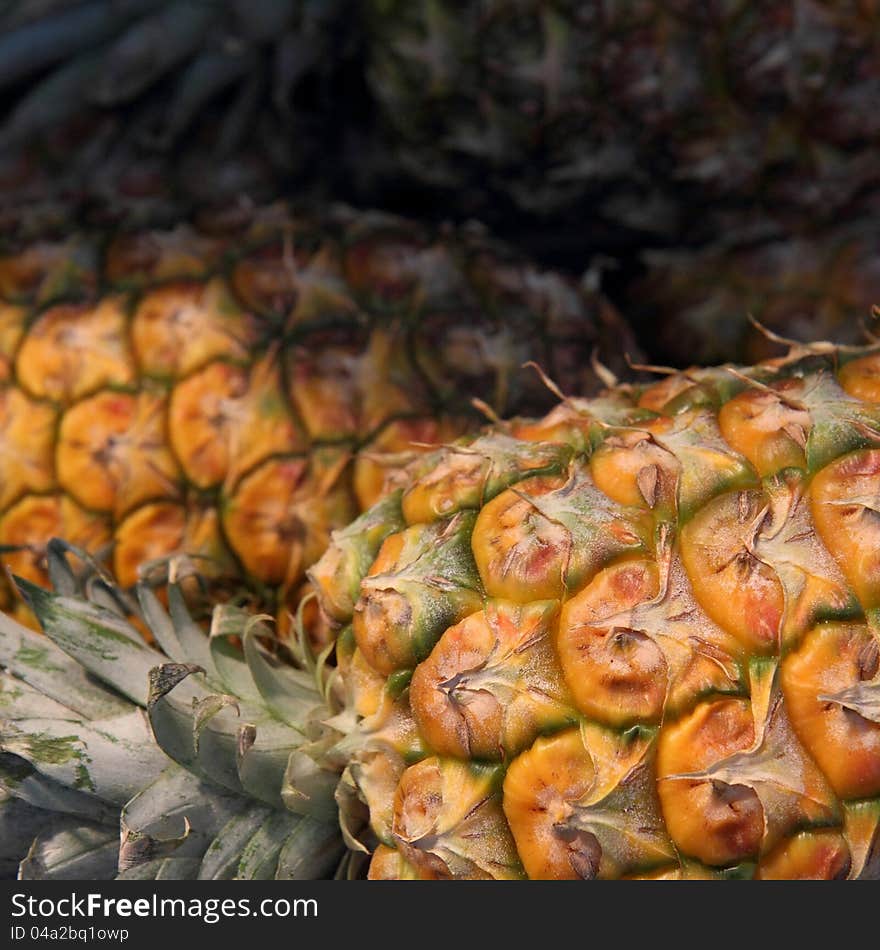 Fresh and healthy organic pineapples. Fresh and healthy organic pineapples