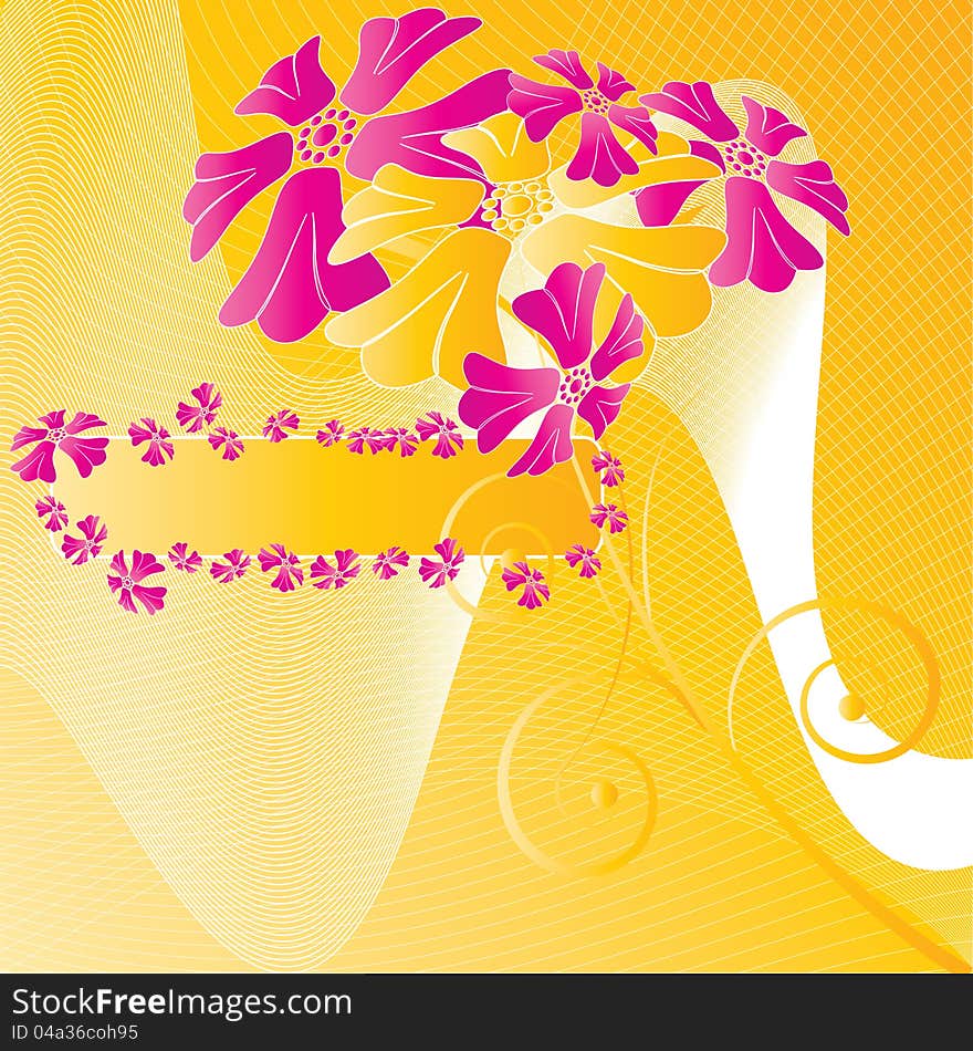 Abstract flower design for your text. Abstract flower design for your text