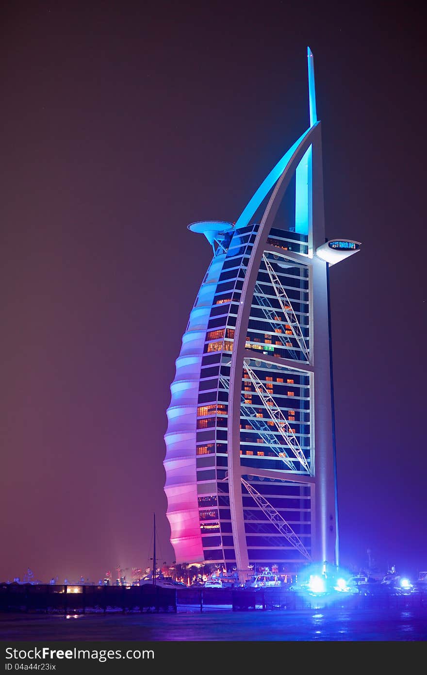 Burj al arab at night