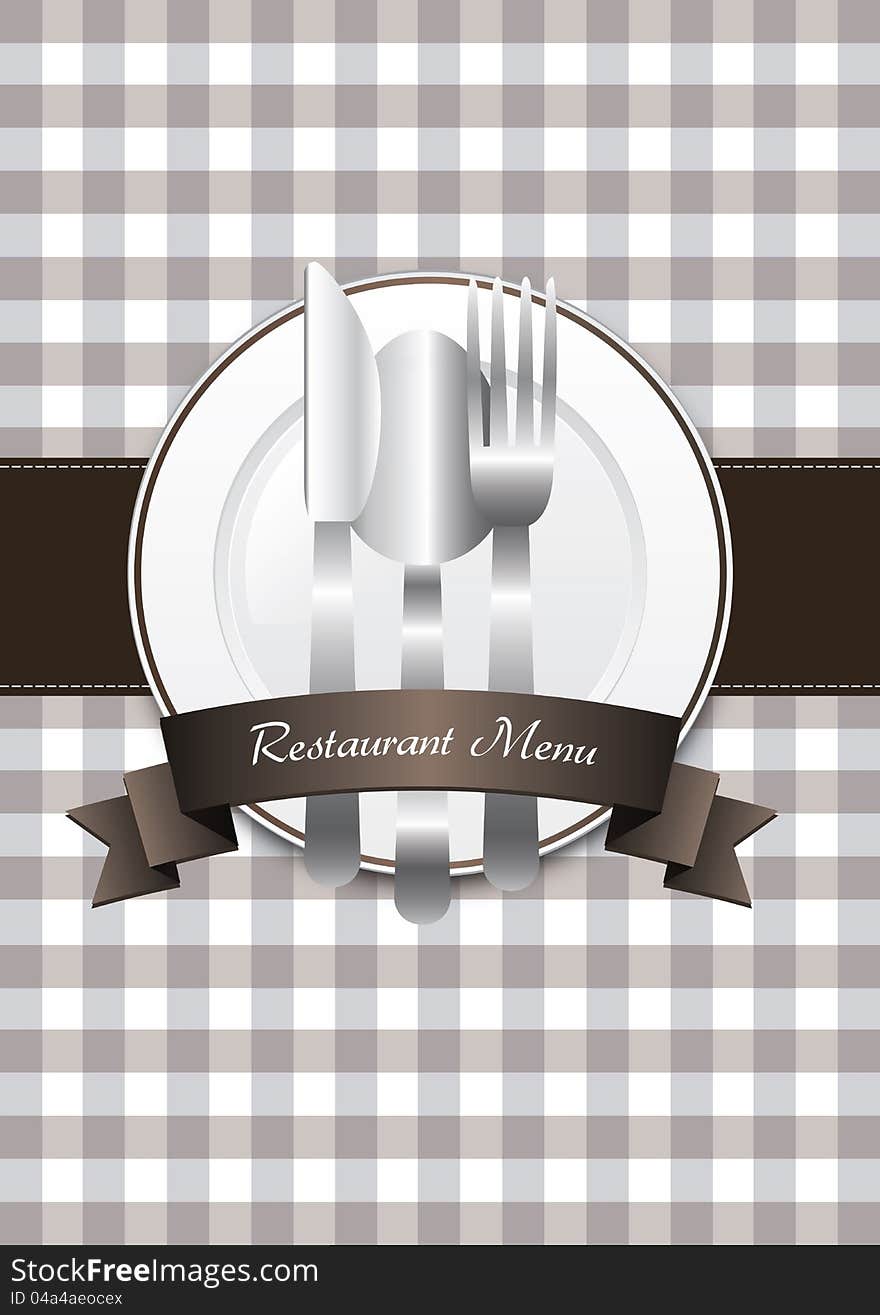 Classical brown restaurant menu design