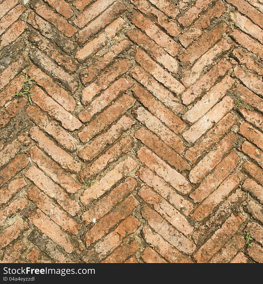 Old brick background abstract zigzag