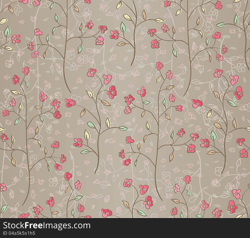 Floral seamless pattern. EPS 10 vector illustration. Floral seamless pattern. EPS 10 vector illustration