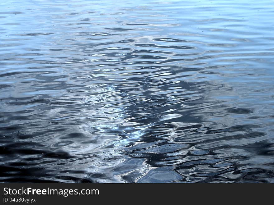 Abstract background light reflections on water