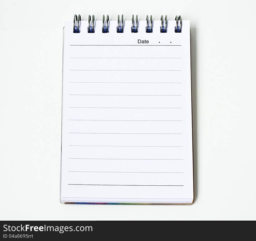 Notebook On  White Background