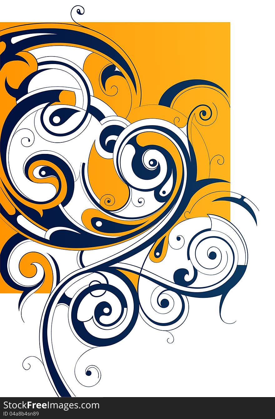 Decorative abstraction with creative swirls. Decorative abstraction with creative swirls