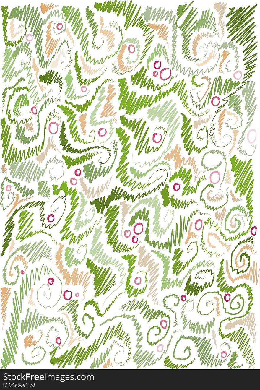 Floral hand-drawn background