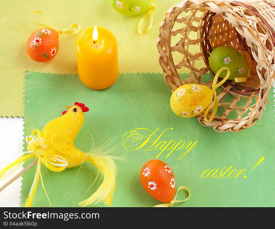 Holiday Easter colorful background with the text. Holiday Easter colorful background with the text.