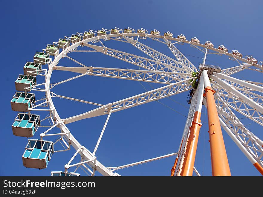 Detail view of an attraction in a Park. Detail view of an attraction in a Park