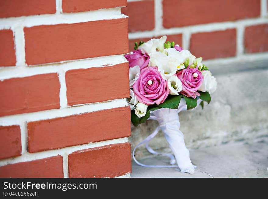 Wedding bouquet of roses