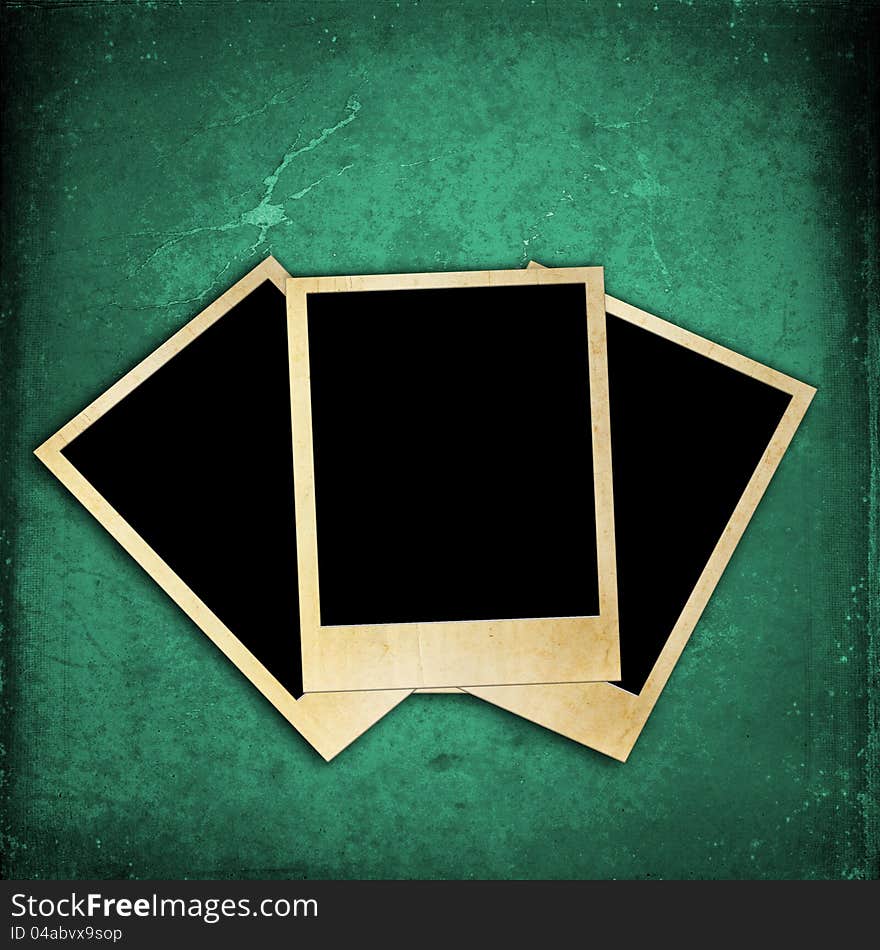 Photo frame on grunge background