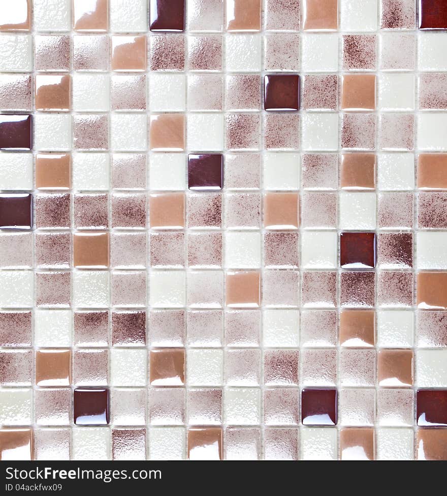 Colourful mosaic texture isolated on white