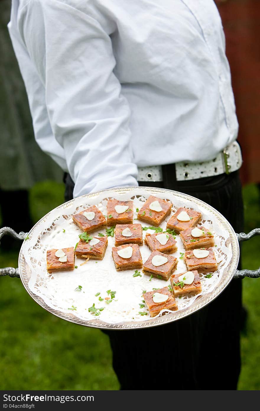 Waiter Serving Food