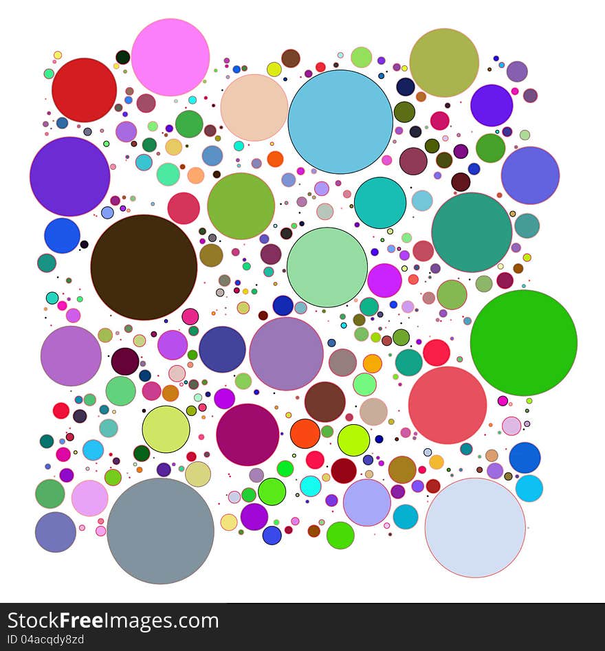 Abstract decorative circles against the background white. Abstract decorative circles against the background white