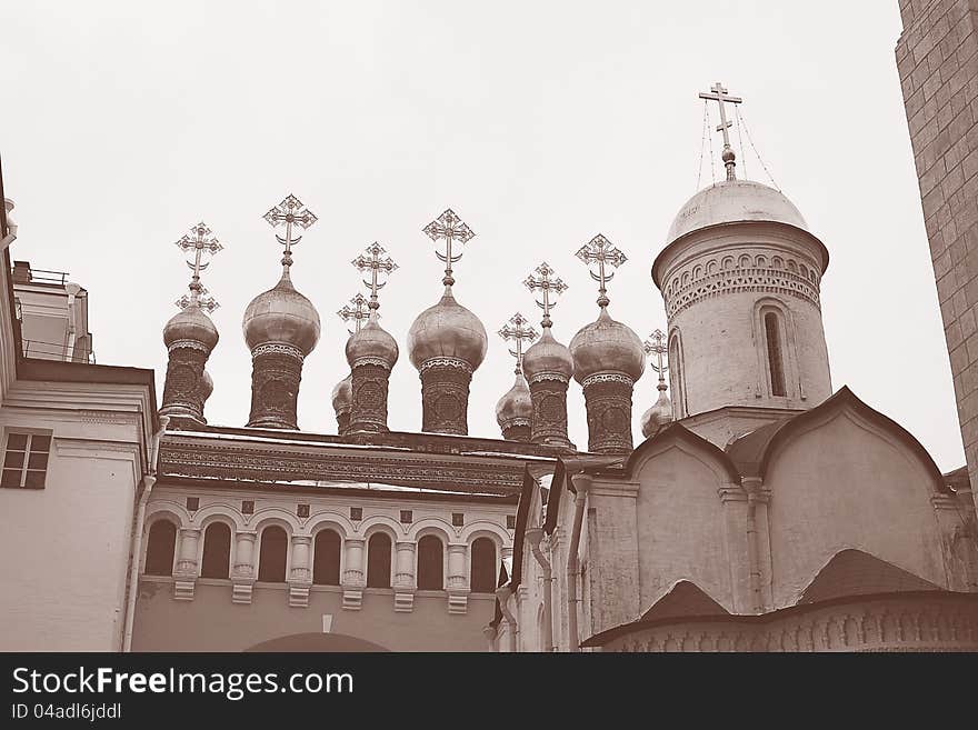 Moscow Kremlin cathedral - Church of the Nativity. Russia