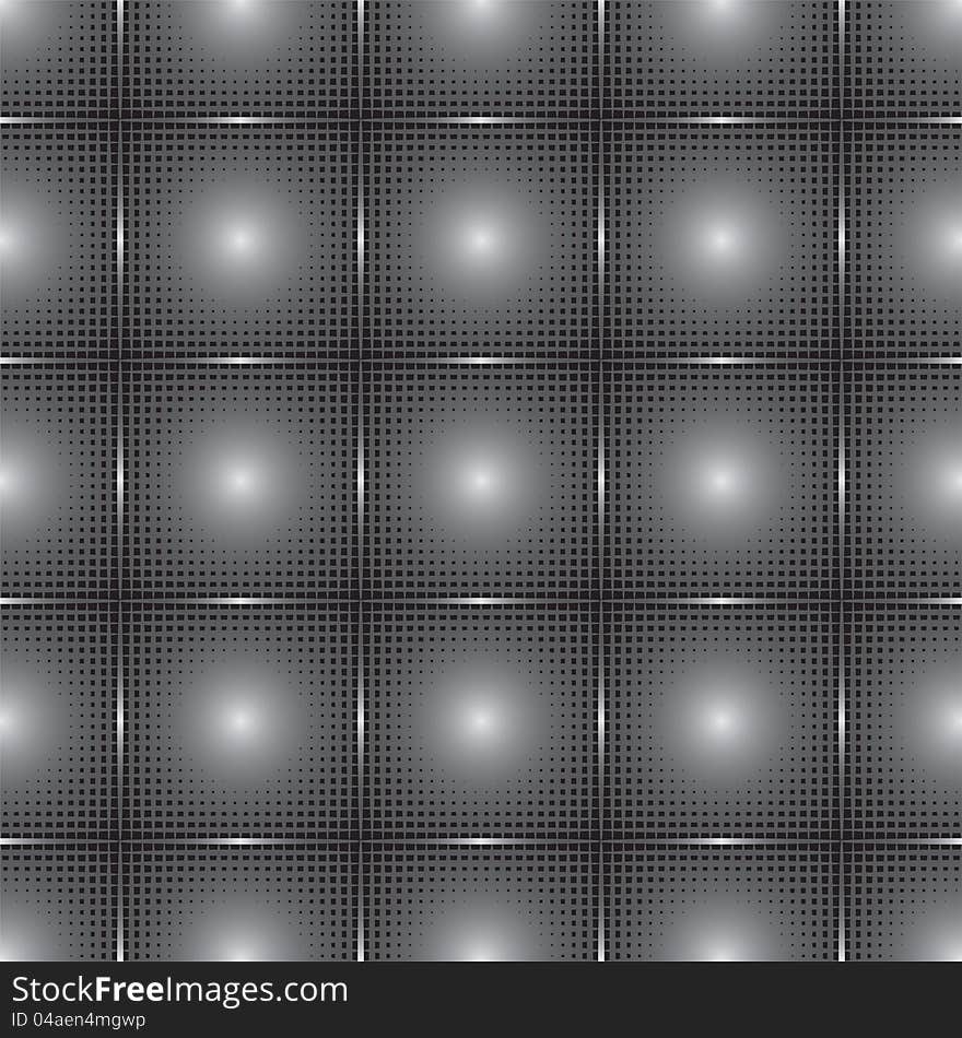 Seamless pattern - abstract volumetric monochrome texture