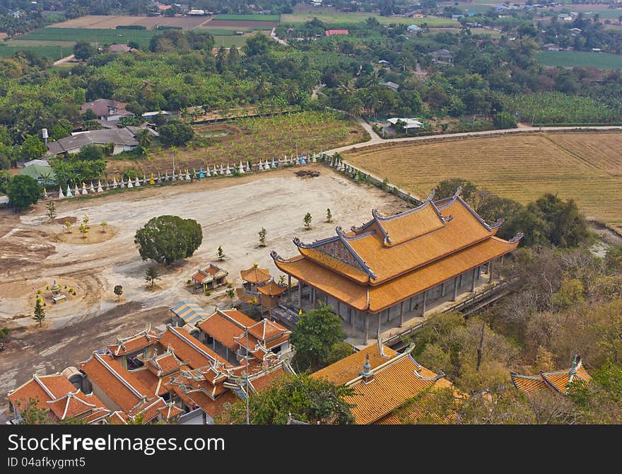 Chinese temple in the countryside. Chinese temple in the countryside.