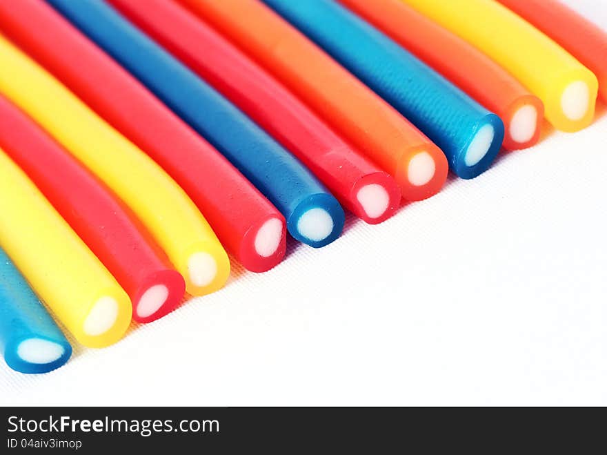 Colorful jelly on white background. Colorful jelly on white background