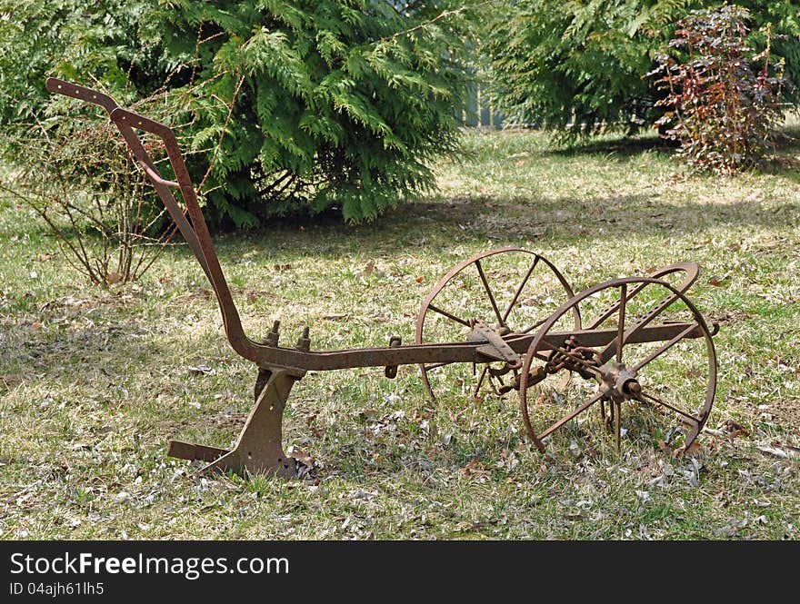 Plow rust near the forest