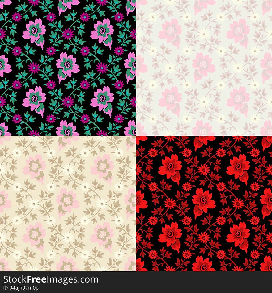 vector Seamless floral pattern