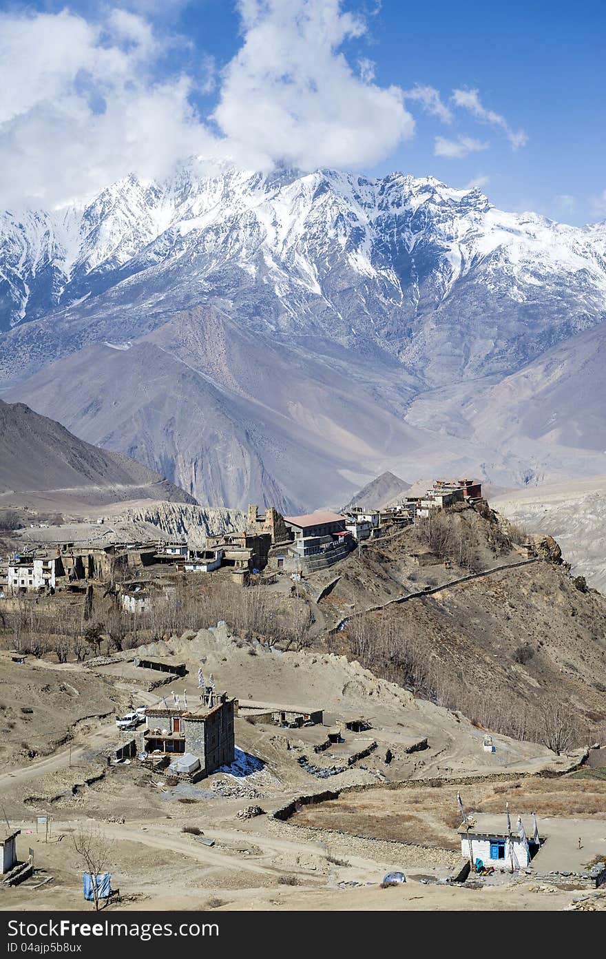 Small village in Himalaya mountains, Nepal