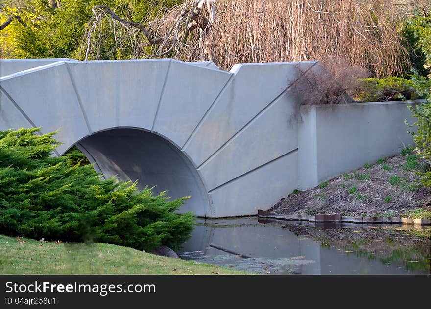 Awesome view of a bridge on a nature trail.