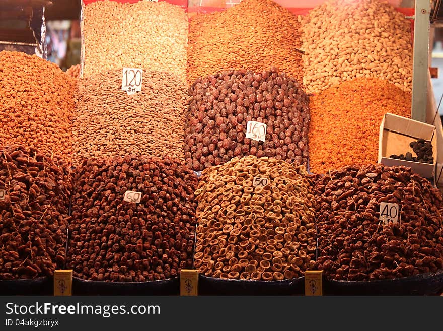 Food stall In the Marrakech Souk. Food stall In the Marrakech Souk