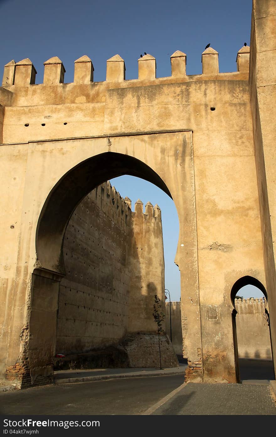 Gate to the old city of Fes, Morocco