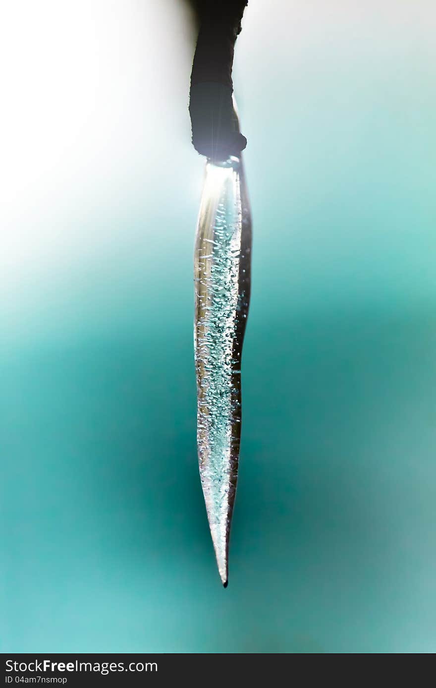 Ice drop with abstract background