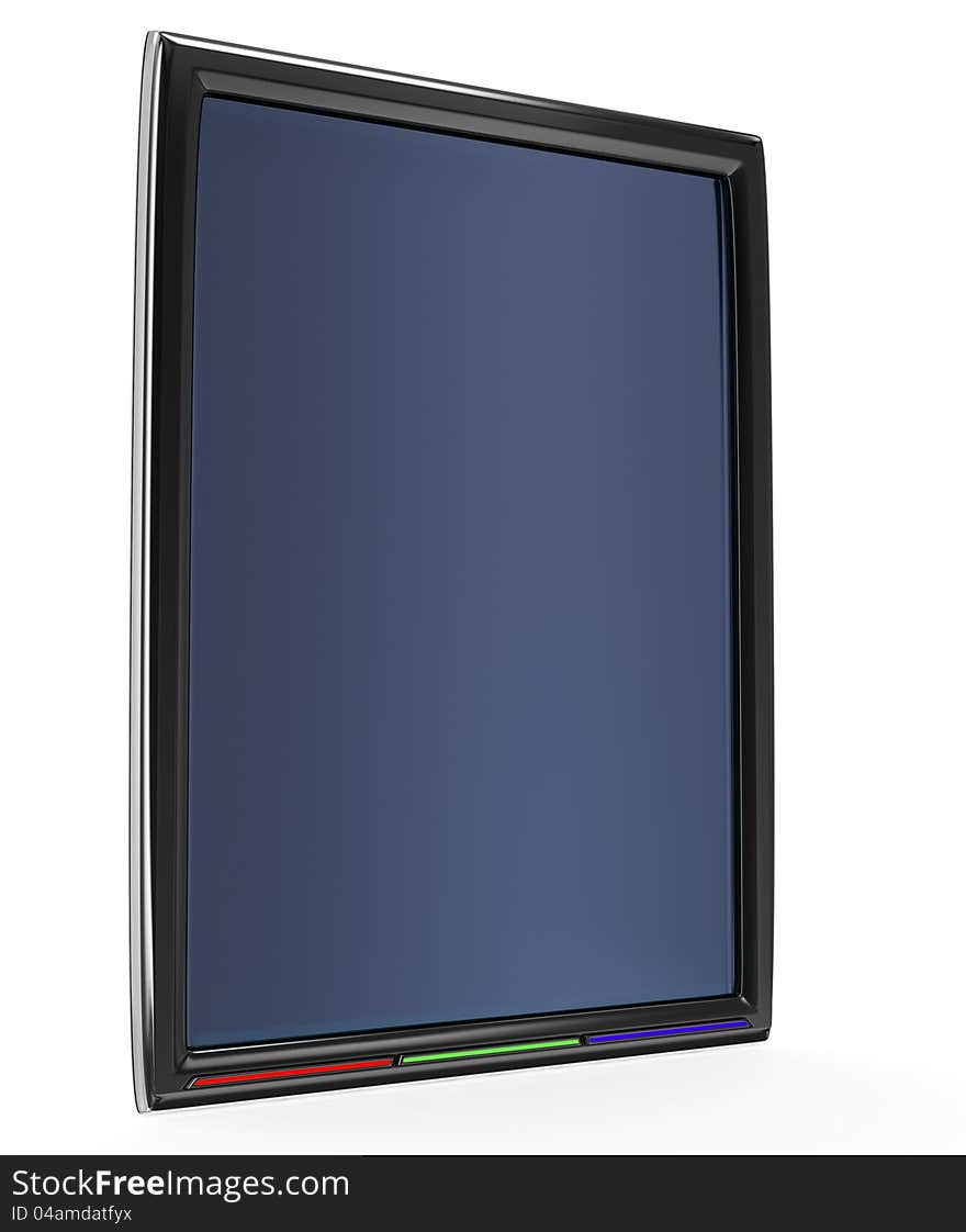 Tablet pc on white background. 3d rendered image