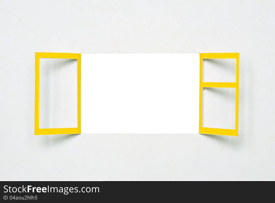 Open window cutting from paper. Good background for your images. Clipping path is included. Open window cutting from paper. Good background for your images. Clipping path is included