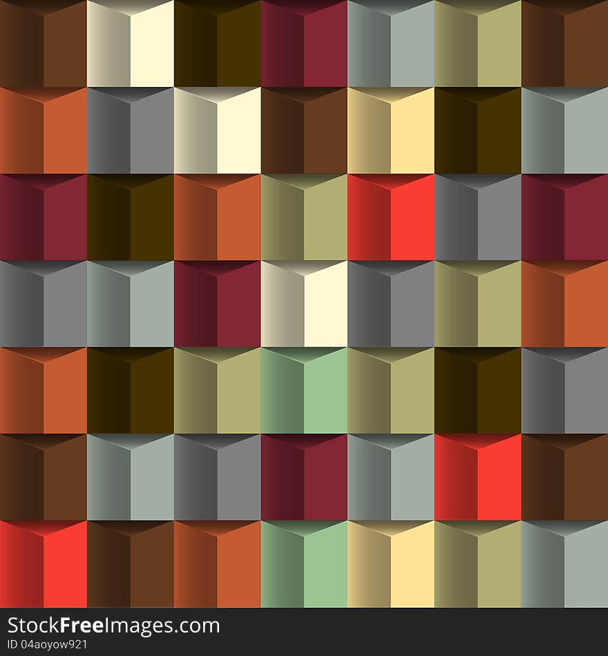 Abstract background with blocks structure.Vector seamless