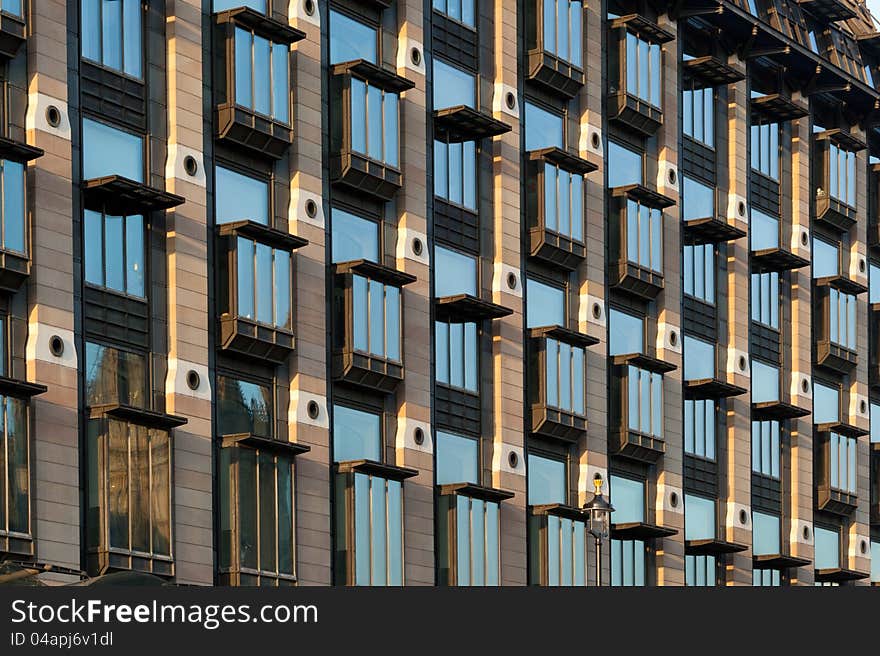 London, a modern glass building. London, a modern glass building