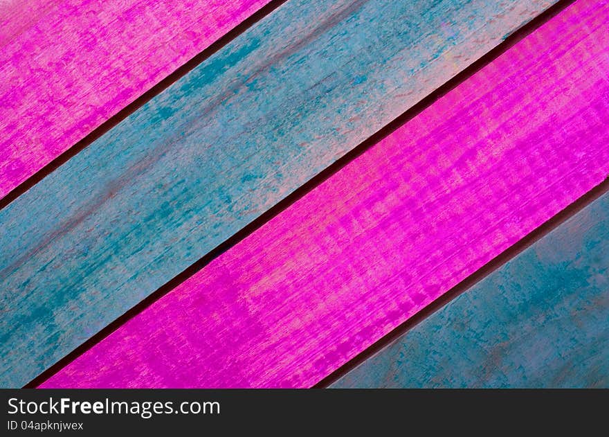 Colored wooden