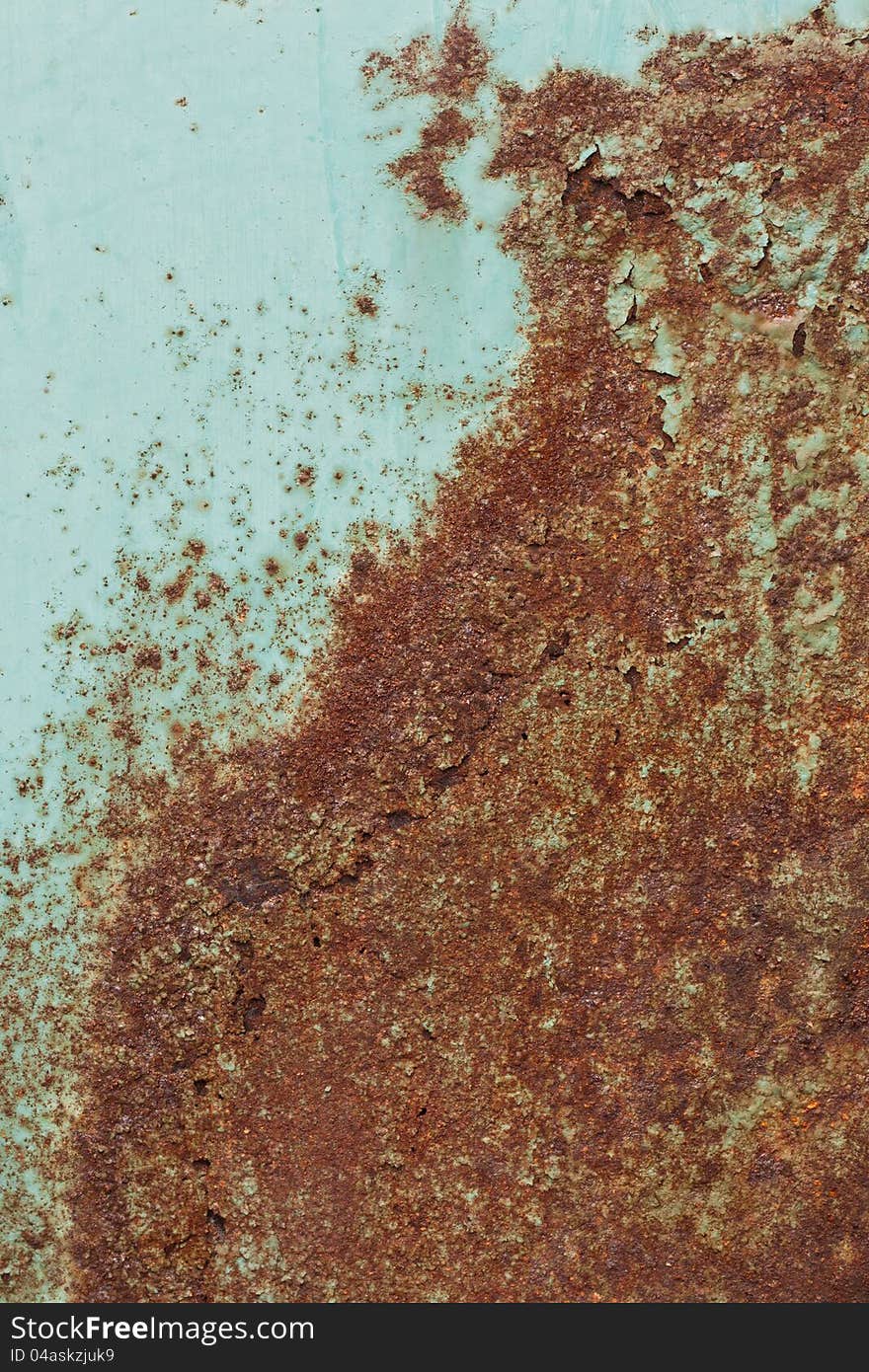 Metal rust past many year